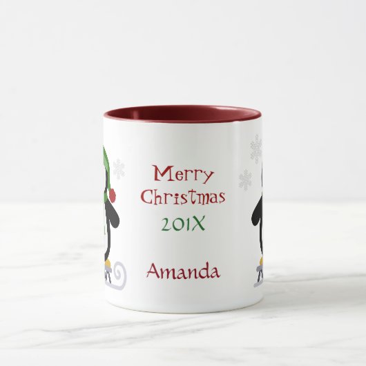 Mug Pingouin de Noël vert (Centre)
