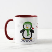 Mug Pingouin de Noël vert (Gauche)