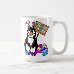 Mug Pingouin de Pâques aux oeufs colorés