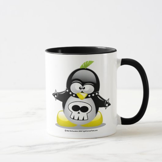 Mug Pingouin de rocker punk (Droite)