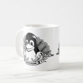 Mug Pingouin de Tux - (Linux, Open Source, Copyleft, (Devant gauche)