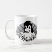 Mug Pingouin de Tux - (Linux, Open Source, Copyleft, (Gauche)
