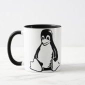 Mug Pingouin de Tux - (Linux, Open Source, Copyleft, (Gauche)