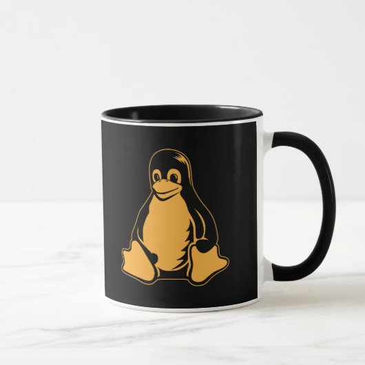 Mug Pingouin de Tux - (Linux, Open Source, Copyleft, (Droite)