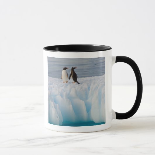Mug pingouin doux, Pygoscelis Papouasie, sur la glace  (Droite)