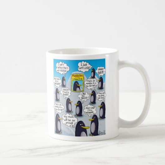Mug Pingouin drôle et mignon du mois. (Droite)