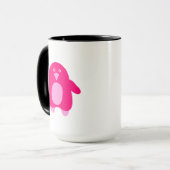 Mug Pingouin en caricature rose (Devant gauche)