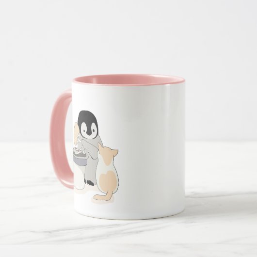 Mug Pingouin et chat (Devant gauche)