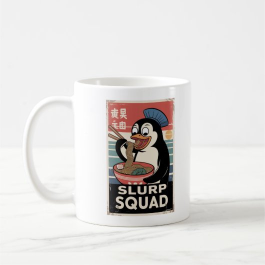 Mug Pingouin Manger Ramen Funny Slurp Squad (Gauche)