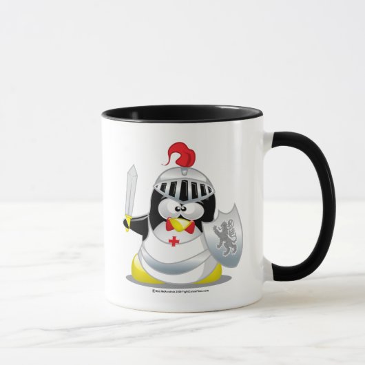 Mug Pingouin médiéval de chevalier (Droite)