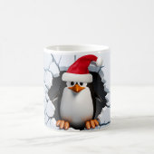 Mug Pingouin mignon 3D avec Santa Hat (Centre)