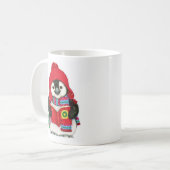 Mug Pingouin mignon avec Noël Carol Christmas Holly (Devant gauche)