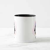 Mug Pingouin mignon avec rose violet Casquette Noël (Centre)