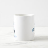Mug Pingouin mignon avec vêtements d'hiver et coupe (Centre)
