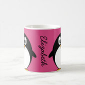 Mug pingouin mignon de bande dessinée avec l'arrière - (Centre)