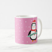 Mug Pingouin mignon de Noël de Pesonalized petit (Devant droit)