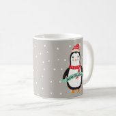 Mug Pingouin mignon de Noël de Pesonalized petit (Devant droit)