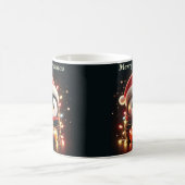 Mug Pingouin mignon enveloppé dans les lumières de Noë (Centre)