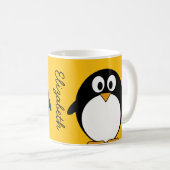 Mug Pingouin mignon et moderne de bande dessinée (Devant droit)