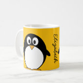 Mug Pingouin mignon et moderne de bande dessinée (Devant gauche)