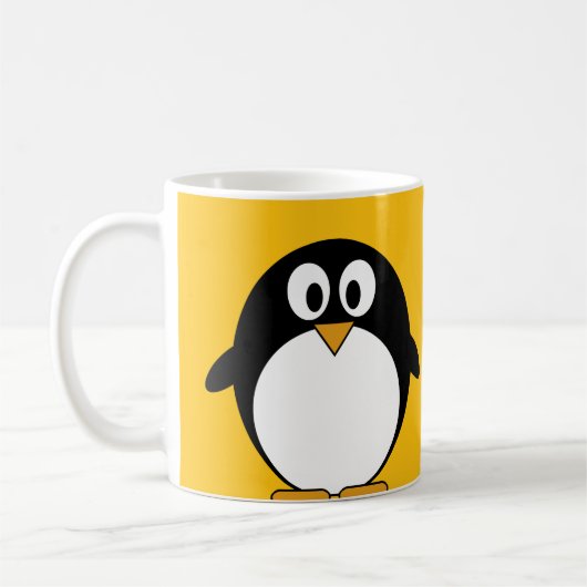 Mug Pingouin mignon et moderne de bande dessinée (Gauche)