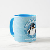 Mug Pingouin mignon, Vibes d'hiver froid (Devant gauche)
