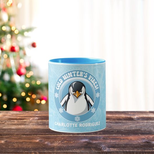 Mug Pingouin mignon, Vibes d'hiver froid