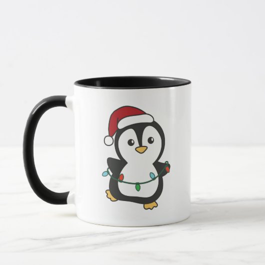 Mug Pingouin Noël Animaux d'hiver Pingouines de vacanc (Gauche)