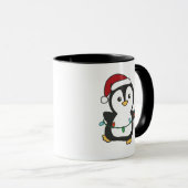 Mug Pingouin Noël Animaux d'hiver Pingouines de vacanc (Devant droit)