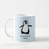Mug Pingouin personnalisé neige de Noël (Gauche)