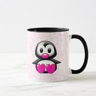 Mug Pingouin rose mignon