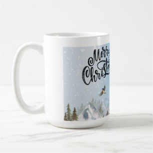 Mug Pingouin rustique traditionnel hiver Joyeux Noël