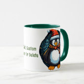 Mug Pingouin Santa Hat Écarf de Noël Famille Correspon (Devant droit)