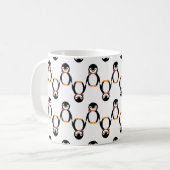 Mug Pingouin souriant mignon avec écusson (Devant gauche)