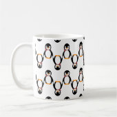 Mug Pingouin souriant mignon avec écusson (Gauche)