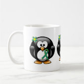 Mug Pingouin vert turquoise et citron vert (Gauche)