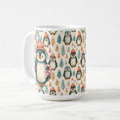 Mug Pingouin vintage avec Sucres de canne Noël (Devant gauche)