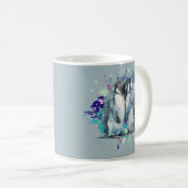 Mug Pingouins aquarelles (Devant droit)