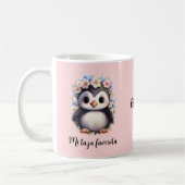 Mug Pingouins Bilingue Mi Taza Favorita Espagnol Rose (Gauche)