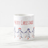 Mug Pingouins dansants de Noël mignons (Centre)