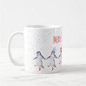 Mug Pingouins dansants de Noël mignons (Gauche)