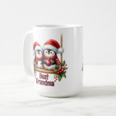 Mug Pingouins de Noël meilleur grand-mère (Devant gauche)