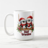 Mug Pingouins de Noël meilleur grand-mère (Gauche)