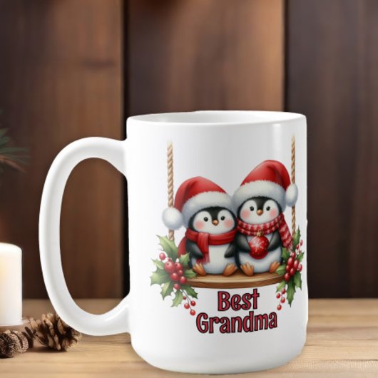 Mug Pingouins de Noël meilleur grand-mère