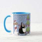 Mug Pingouins drôles - conception de Noël (Gauche)