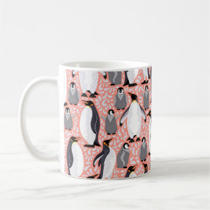 Mug Pingouins empereurs et leurs petits sur un papier