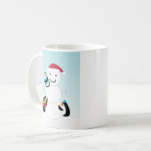 Mug Pingouins et neige hiver (Devant gauche)
