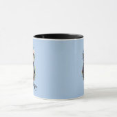 Mug Pingouins mignons Bleu Nom et initiales personnali (Centre)