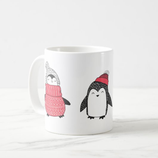 Mug Pingouins mignons d'hiver (Devant gauche)