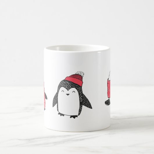 Mug Pingouins mignons d'hiver (Centre)